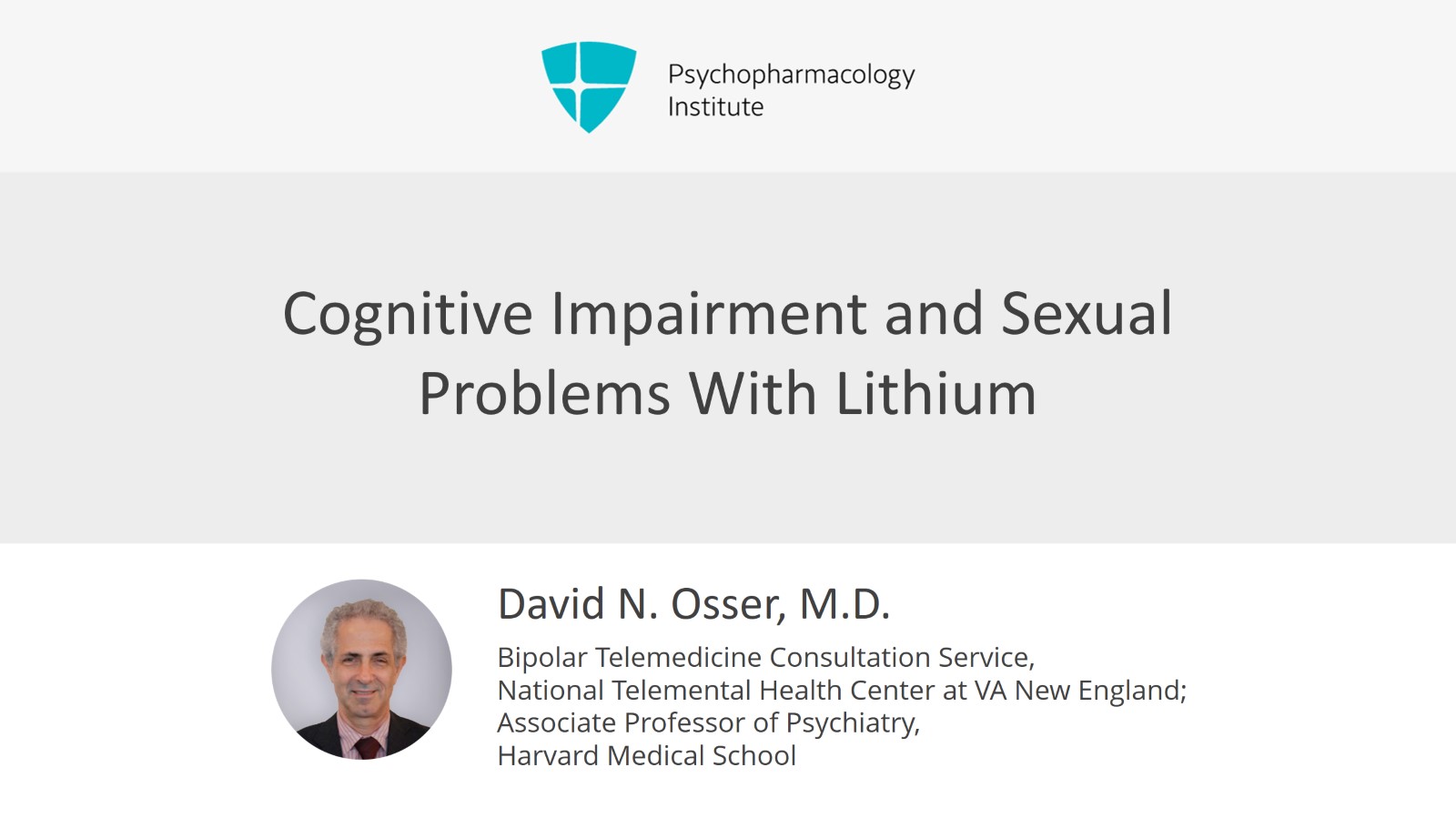 Cognitive Impairment and Sexual Problems With Lithium